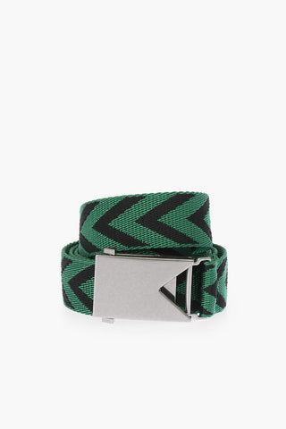 Geometric Patterned Fabric Ribbon Belt