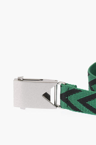 Geometric Patterned Fabric Ribbon Belt