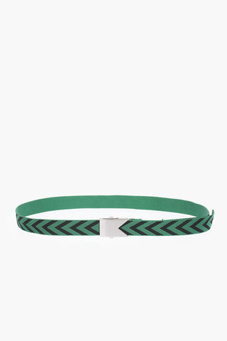 Geometric Patterned Fabric Ribbon Belt
