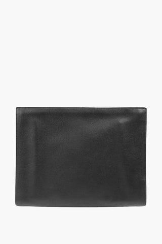 Logoed Leather Document Case with Compartments