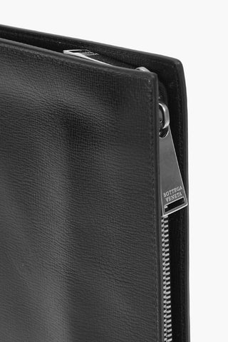 Logoed Leather Document Case with Compartments