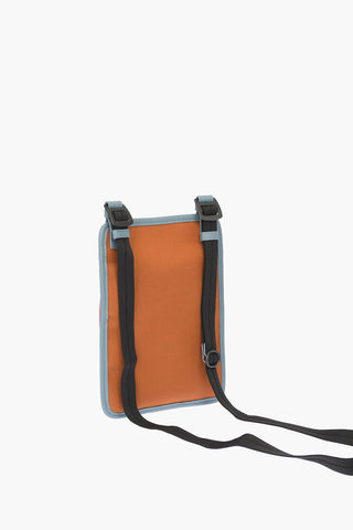 Canvas Shoulder Bag with Braided Soft Leather Detail