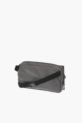 Braided Soft Leather ULTRALIGHT Bum Bag with Double Compartment