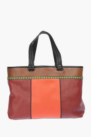 Borsa Tote in Pelle con Mini Intreccio