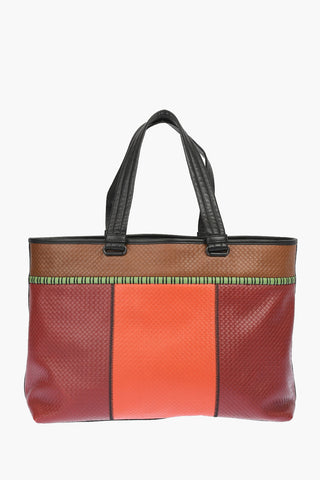 Borsa Tote in Pelle con Mini Intreccio