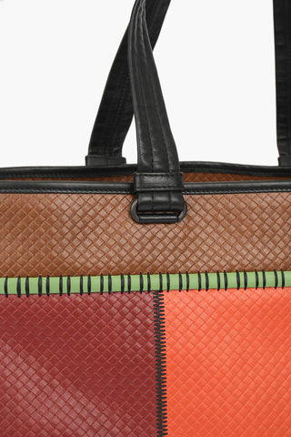 Borsa Tote in Pelle con Mini Intreccio