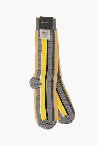 Unbalanced Motif Cotton Blend Socks