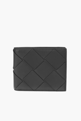 Woven Leather Bifold Wallet