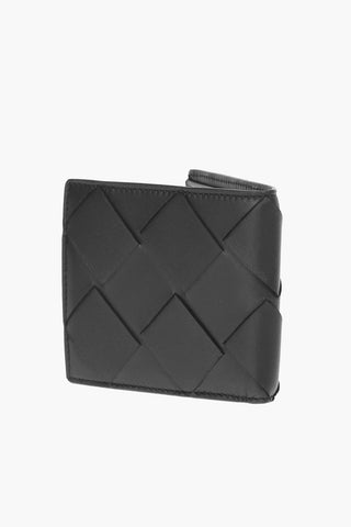 Woven Leather Bifold Wallet