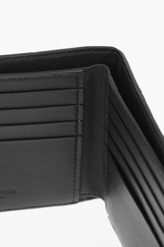 Woven Leather Bifold Wallet