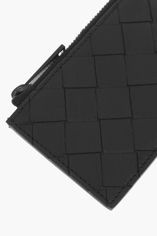 Portamonete in Pelle Intrecciata