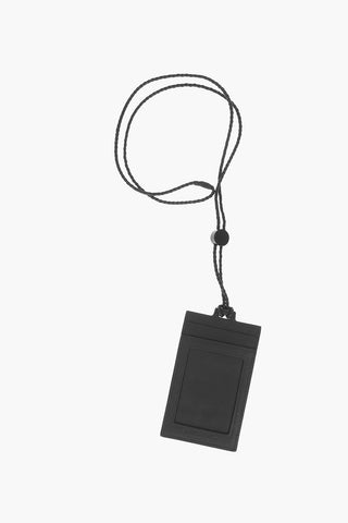 Adjustable Lanyard Woven Leather Card Holder