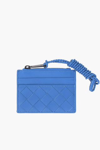 Adjustable Lanyard Woven Leather Card Holder