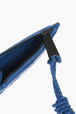 Adjustable Lanyard Woven Leather Card Holder