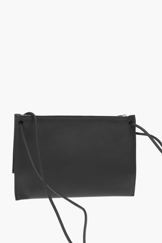 2-Compartment Woven Leather Clutch
