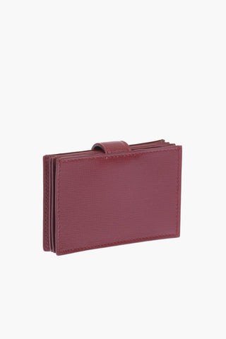 Textured Leather Accordion Card Holder