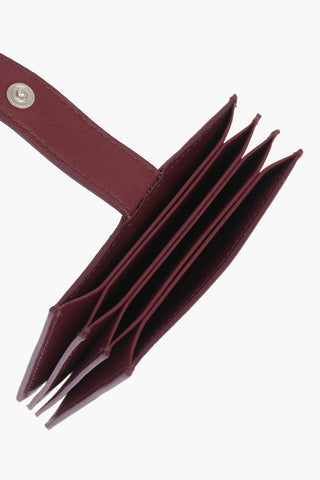 Textured Leather Accordion Card Holder