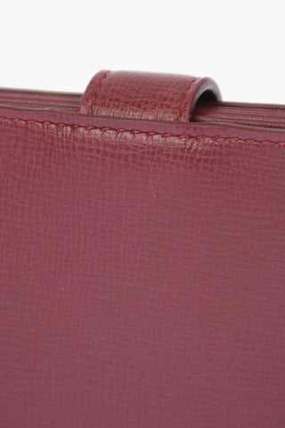 Textured Leather Accordion Card Holder