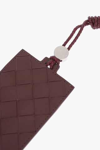 Adjustable Lanyard Woven Leather Card Holder