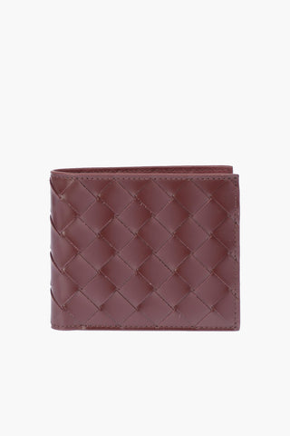 Portafoglio Bifold in Pelle Intrecciata
