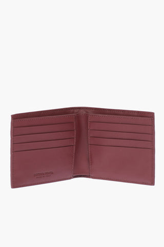 Portafoglio Bifold in Pelle Intrecciata