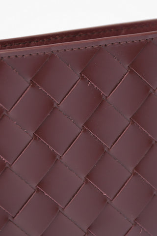 Portafoglio Bifold in Pelle Intrecciata