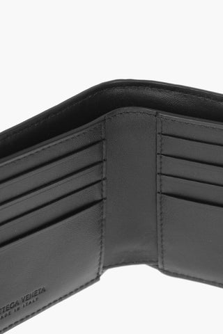 Portafoglio Bifold in Pelle Intrecciata