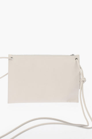 2-Compartment Woven Leather Clutch