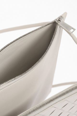 2-Compartment Woven Leather Clutch