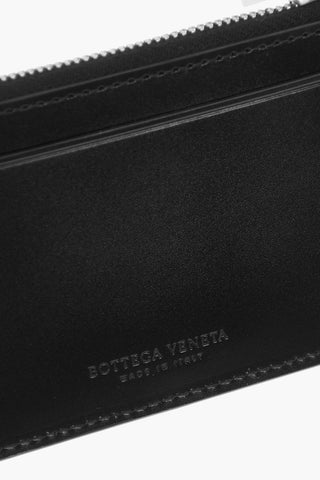 Portacarte in Pelle Intrecciata con Zip