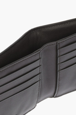 Portafoglio Bifold in Pelle Intrecciata