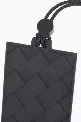 Adjustable Lanyard Woven Leather Card Holder