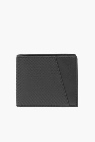 Embossed Detail Leather Bifold Wallet