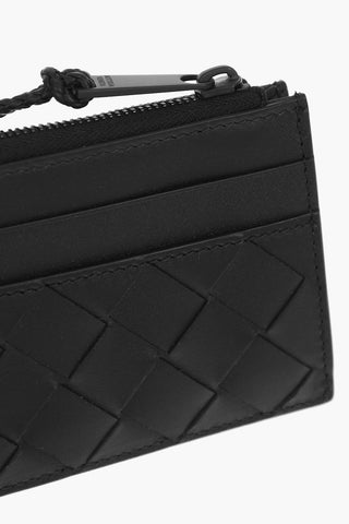Adjustable Lanyard Woven Leather Card Holder