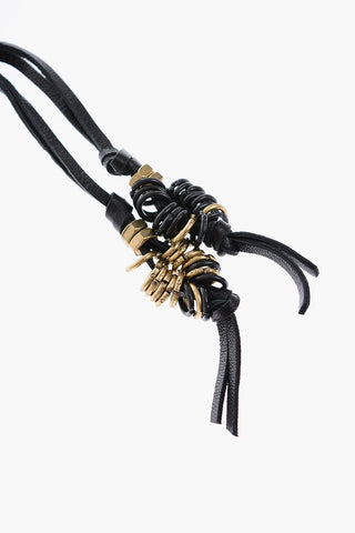 Leather K-ARIBBEAN Keyrings with Metal Pendant