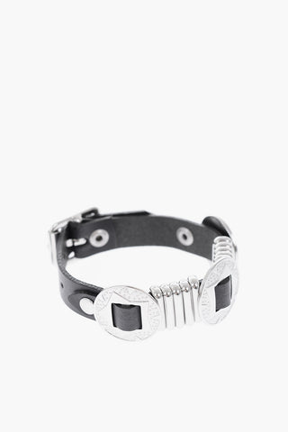 Leather Adjustable A-FLOWE Bracelet with Buckle Fastening