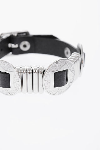Leather Adjustable A-FLOWE Bracelet with Buckle Fastening