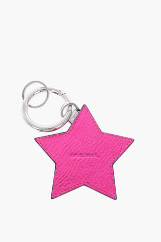 star pendant leather and metal SAYLOR keyring