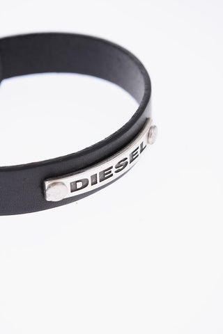 Bracciale A-CLAP in pelle con logo in metallo