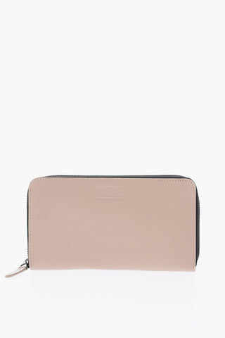 Portafoglio in pelle con chiusura zip