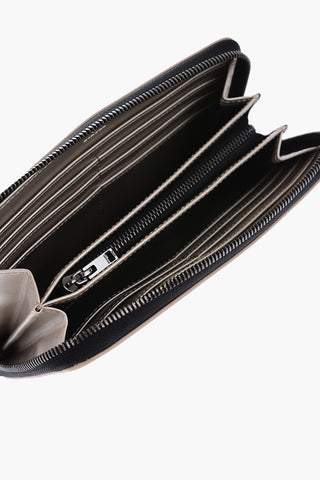 Portafoglio in pelle con chiusura zip
