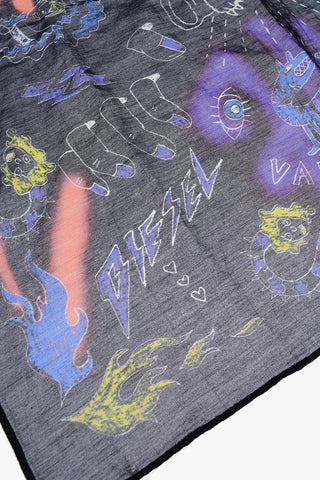 Printed Cotton and Silk Foulard