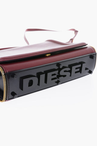 solid color leather YBYS M crossbody bag