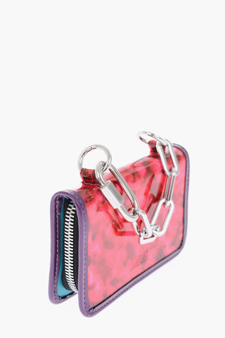 patterned STEA wallet with chain detail
