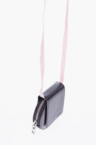 leather ALYSYA II coin holder with removable shoulder strap
