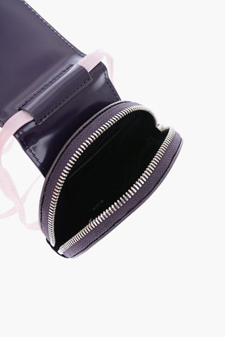 leather ALYSYA II coin holder with removable shoulder strap