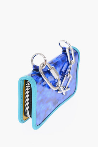 patterned STEA wallet with chain detail