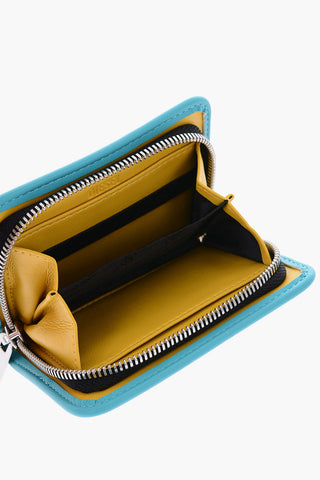 patterned STEA wallet with chain detail