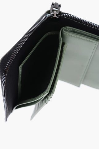 Portafoglio L-12 in pelle con chiusura zip