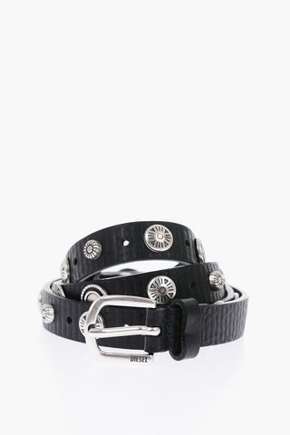 Cintura B-GAUCHO in Pelle con Borchie all Over 20mm
